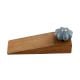 2 Pieces Grey Crackle Melon Ceramic Wooden Door Stopper